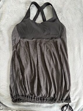 lululemon athletica Black and Gray Athletic Tank Top